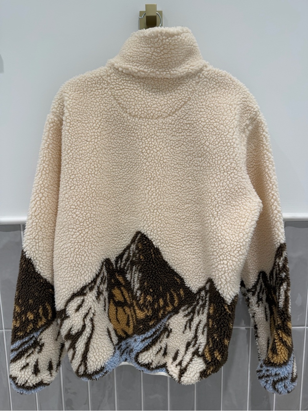 Cream Sherpa ‘Mountain’ Quarter Zip - Picture 2 of 5